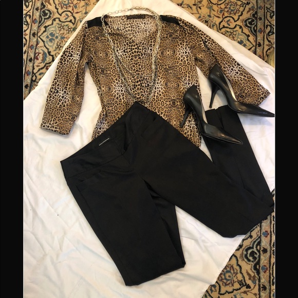 The Limited Tops - The Limited Leopard Print Blouse